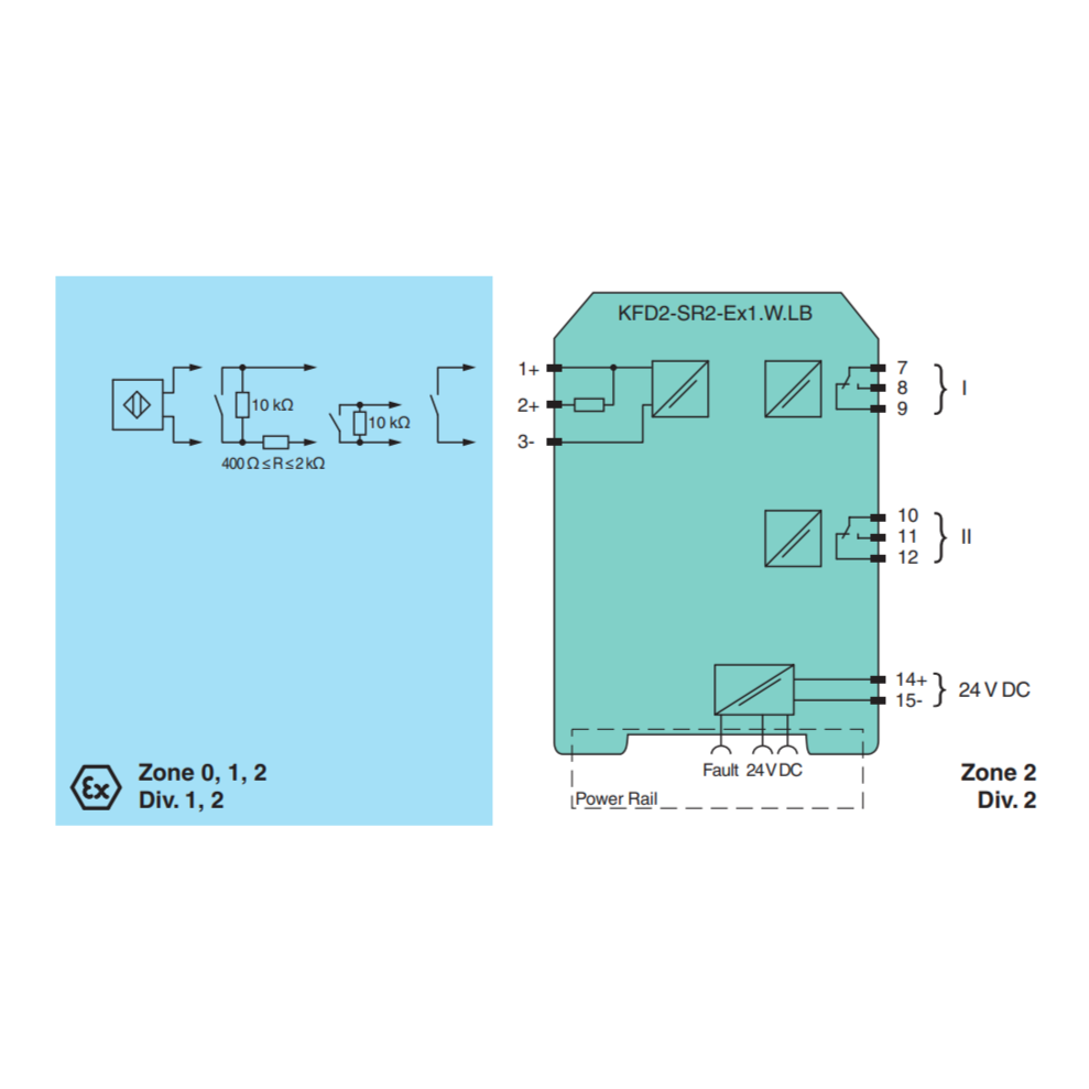 KFD2-SR2-Ex1.W.LB / PF 203351 - Switch Amplifier