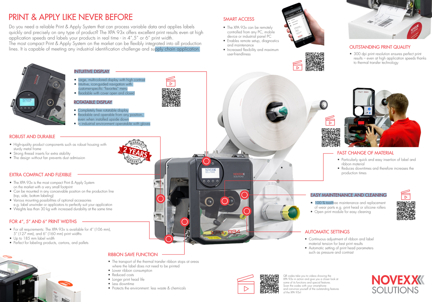 Avery 934 Print and Apply Novexx XPA9xx