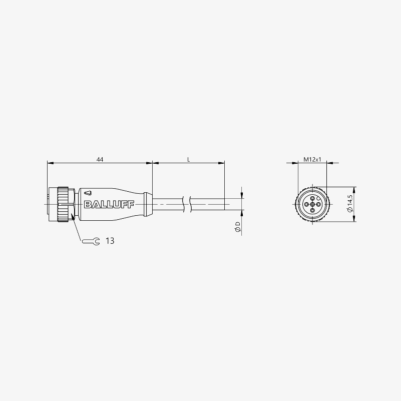 STM12F5PVC S5 - Single-Ended Cordsets