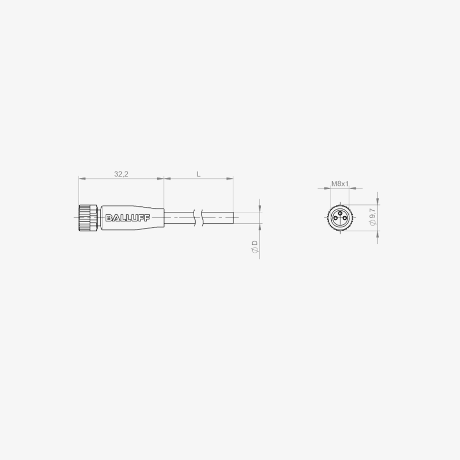 STM8F3PUR S5 - Single-Ended Cordsets