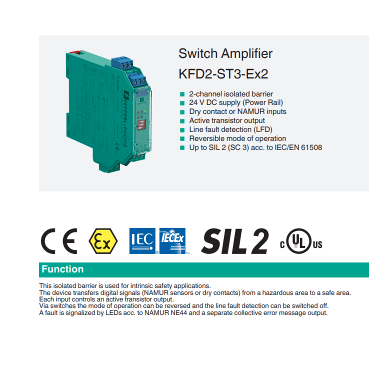 KFD2-ST3-Ex2 - PF 262111 - Switch Amplifier