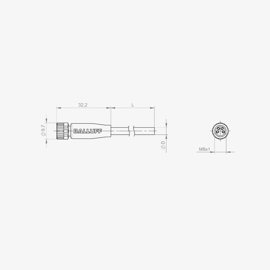 STM8F4PUR S5 - Single-Ended Cordsets