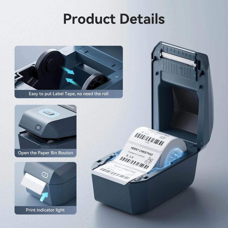 NIIMBOT K3 Label Maker - 80mm 3inch USB Wifi Bluetooth Thermal Label Maker