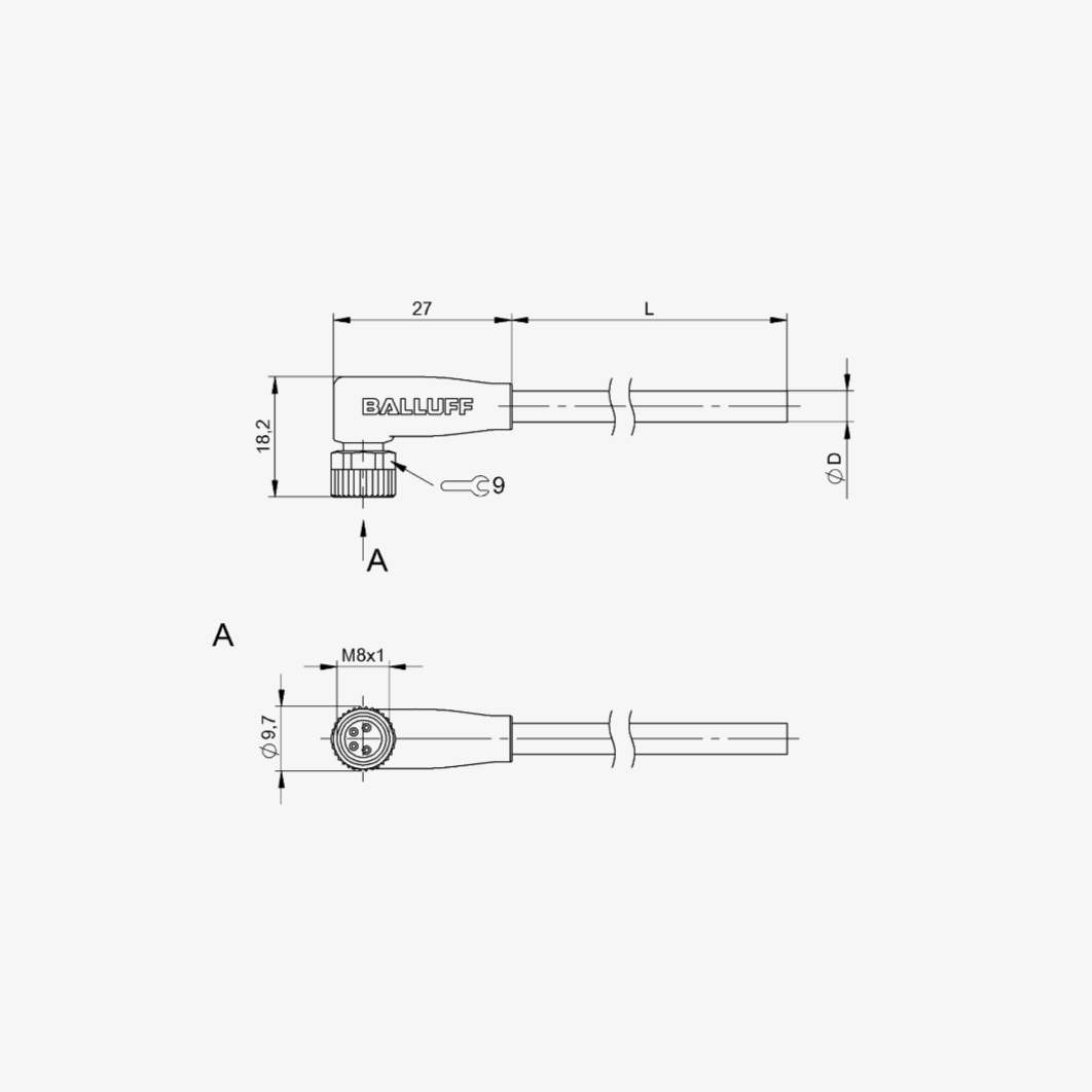 STM8F4PUR R5 - Single-Ended Cordsets