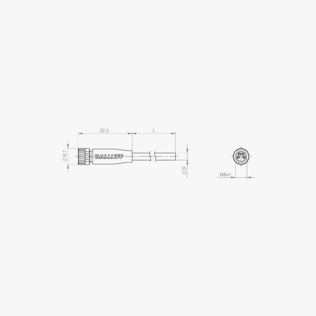 STM8F4PVC S5 - Single-Ended Cordsets