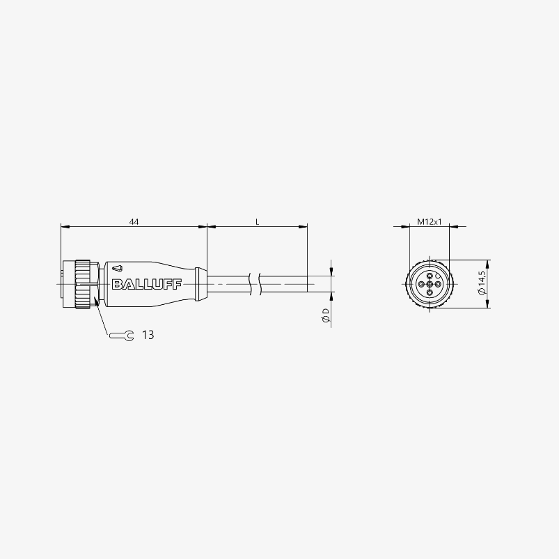 STM12F5PUR S10 - Single-Ended Cordsets