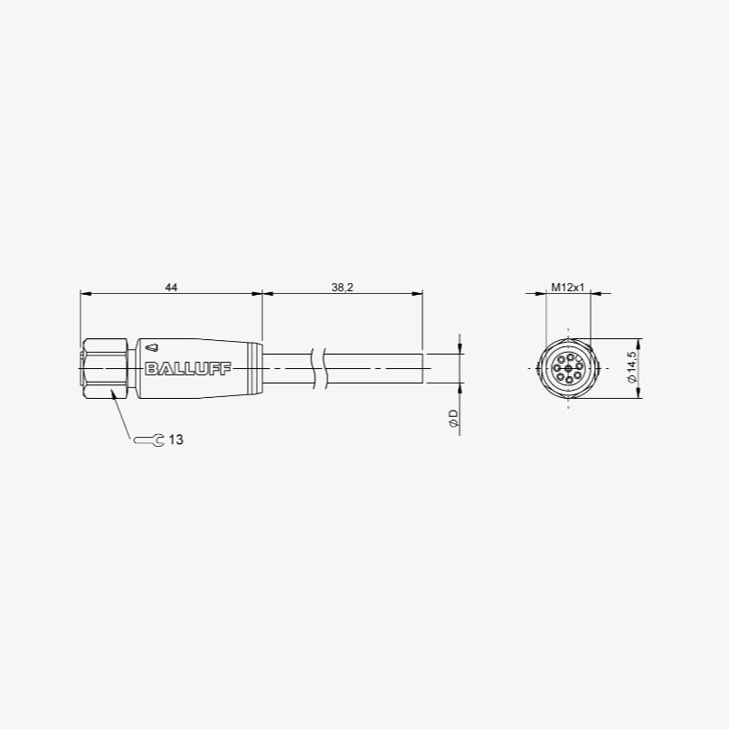 STM12F8PVC S10 - Single-Ended Cordsets
