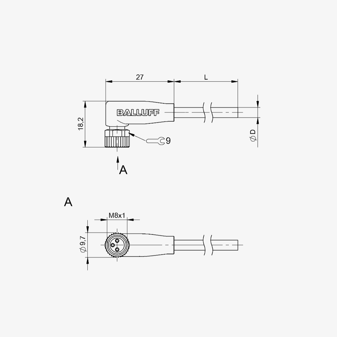STM8F3PVC R5 - Single-Ended Cordsets