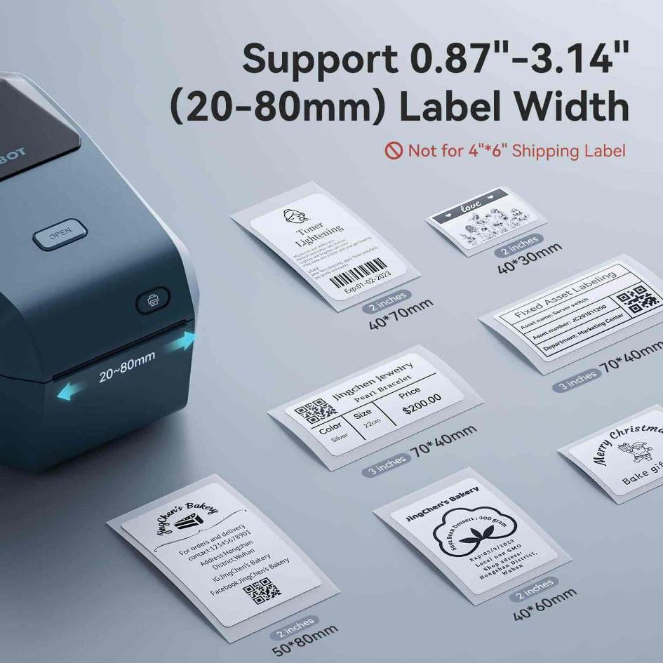NIIMBOT K3 Label Maker - 80mm 3inch USB Wifi Bluetooth Thermal Label Maker