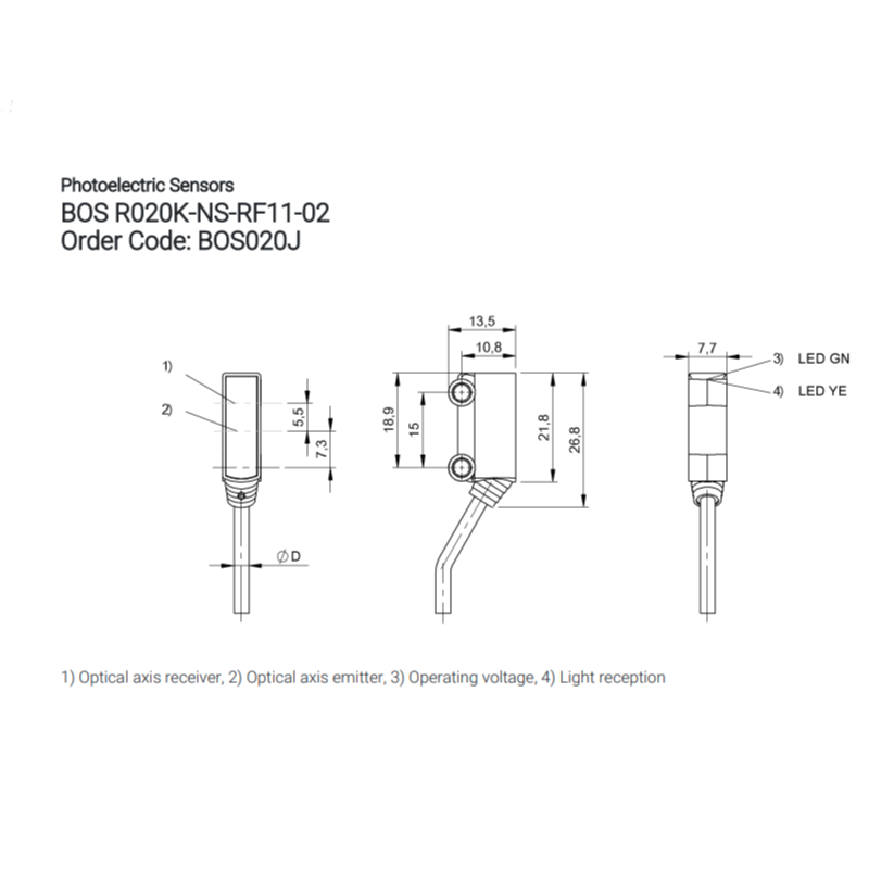 BOS020J - Diffuse Sensor