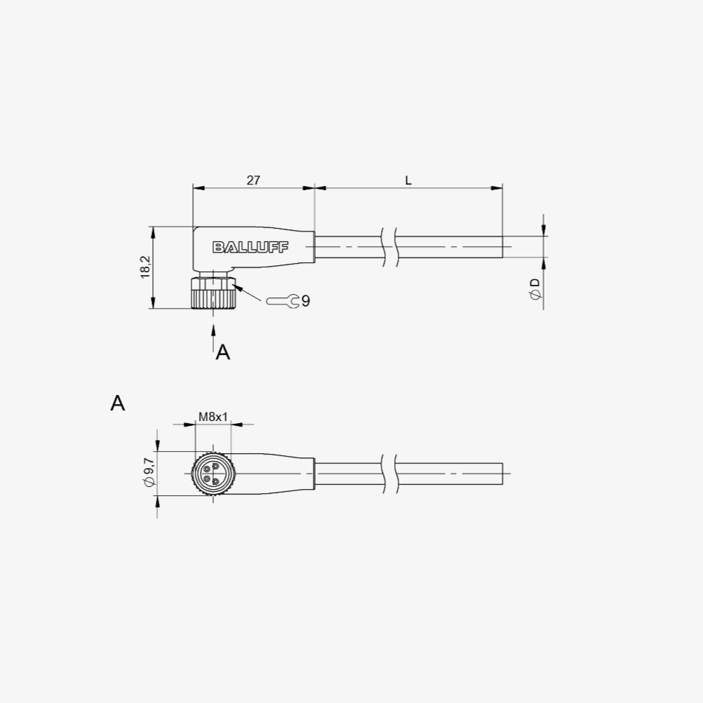 STM8F4PVC R5 - Single-Ended Cordsets