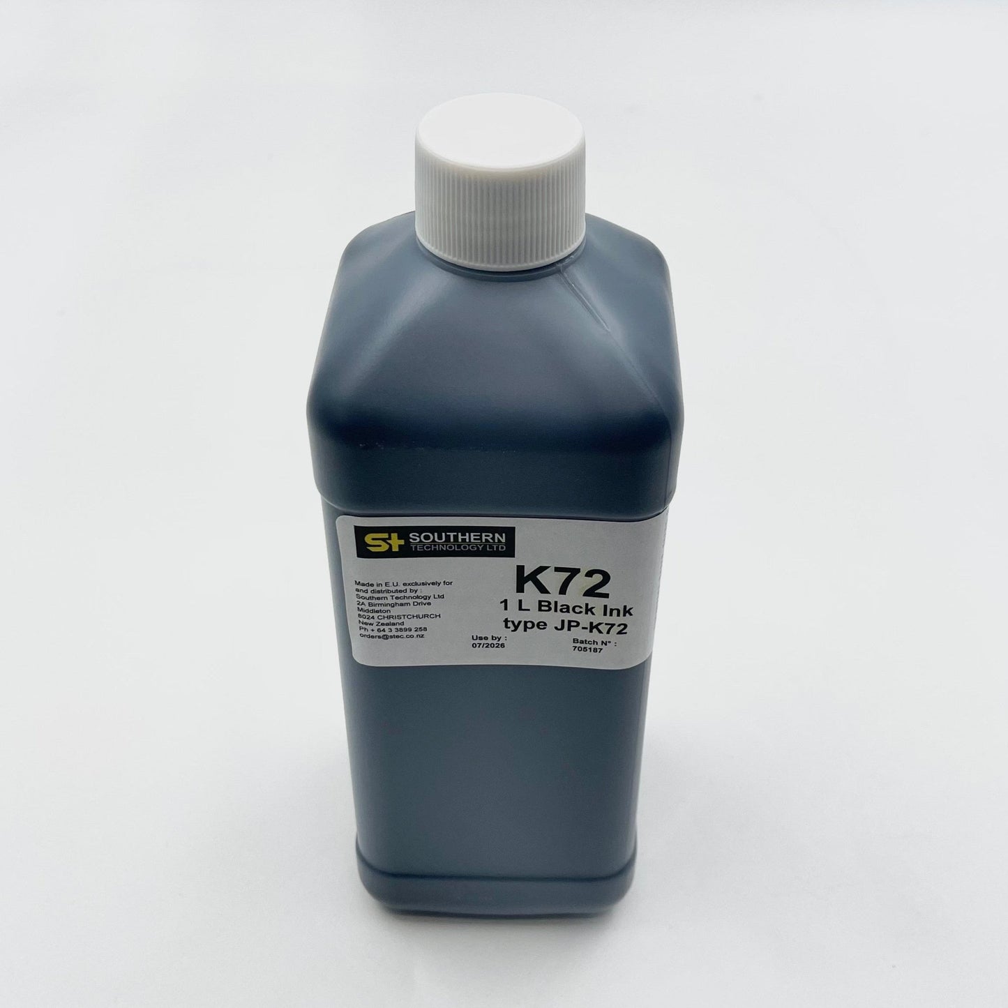 K72 Black Ink 1L Square - ProIndustrial Inks and Solutions