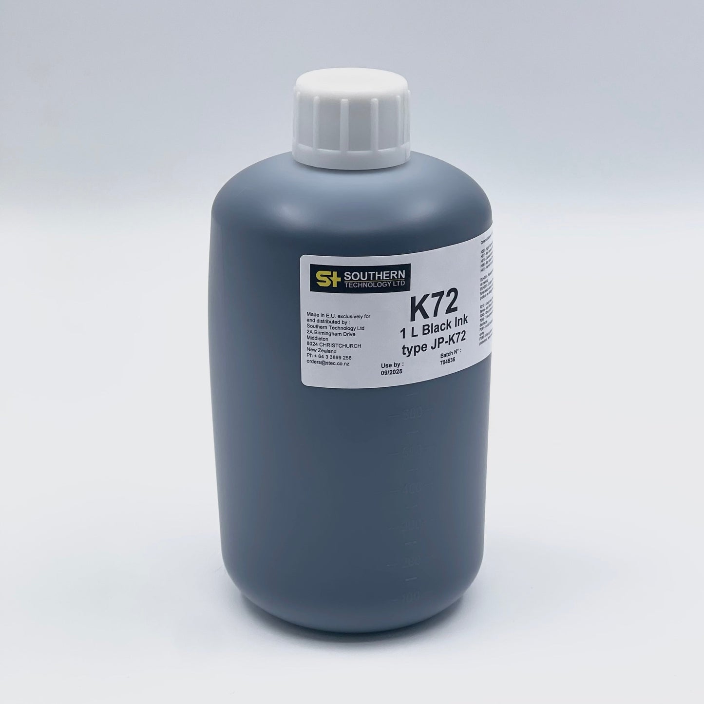 K72 Black Ink 1L Round - ProIndustrial Inks and Solutions