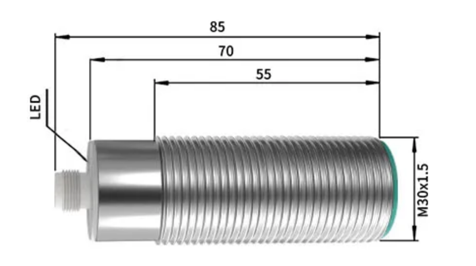 UBX200-M30-I-M12 - ultrasonic sensor Analog - Crux Series