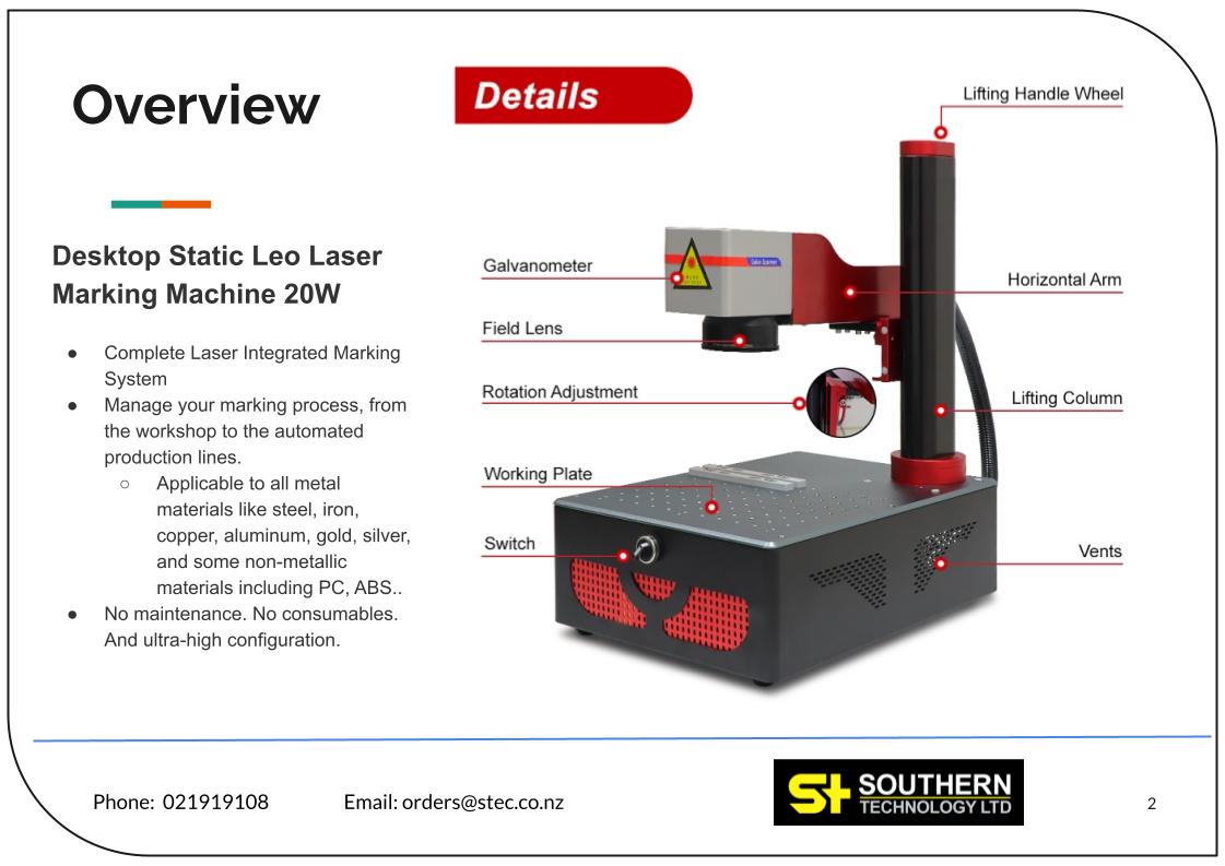 Leo Laser DF20 desktop fiber laser