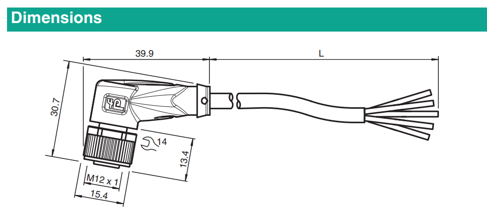 V15-W-BK15M-PUR-U/0,75 single ended cordset