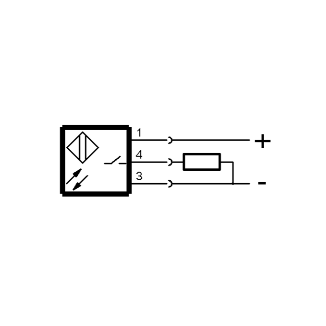 BOS01E7 - M18 PNP (NO) - Diffuse Sensor