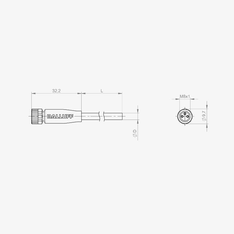 Balluff BCC02NY - Single-Ended Cordsets