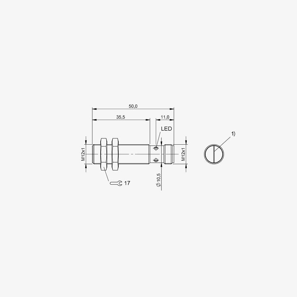 Balluff - M12 PNP (NO) - Cylindrical Magnetic Field Sensor BMF00C7