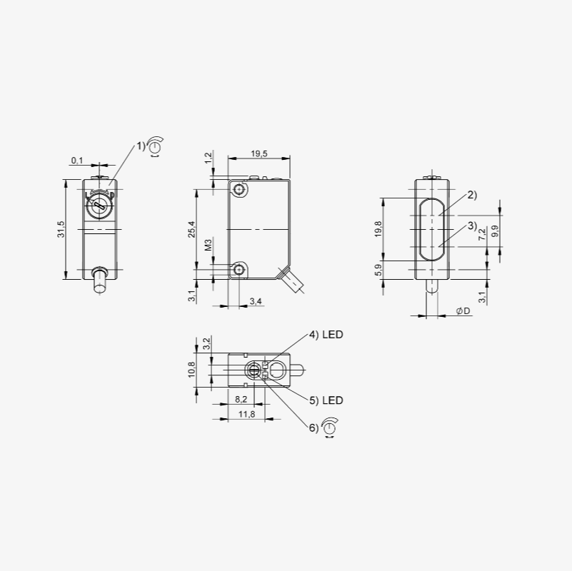 BOS02A0 - Diffuse Sensor