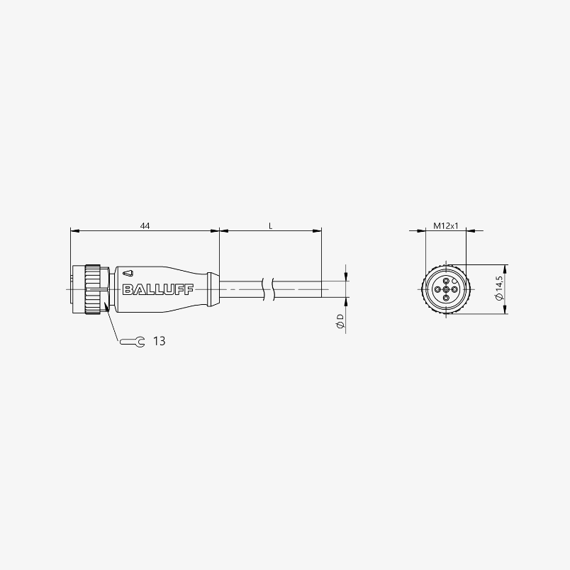 STM12F5PVC S15 - Single-Ended Cordsets