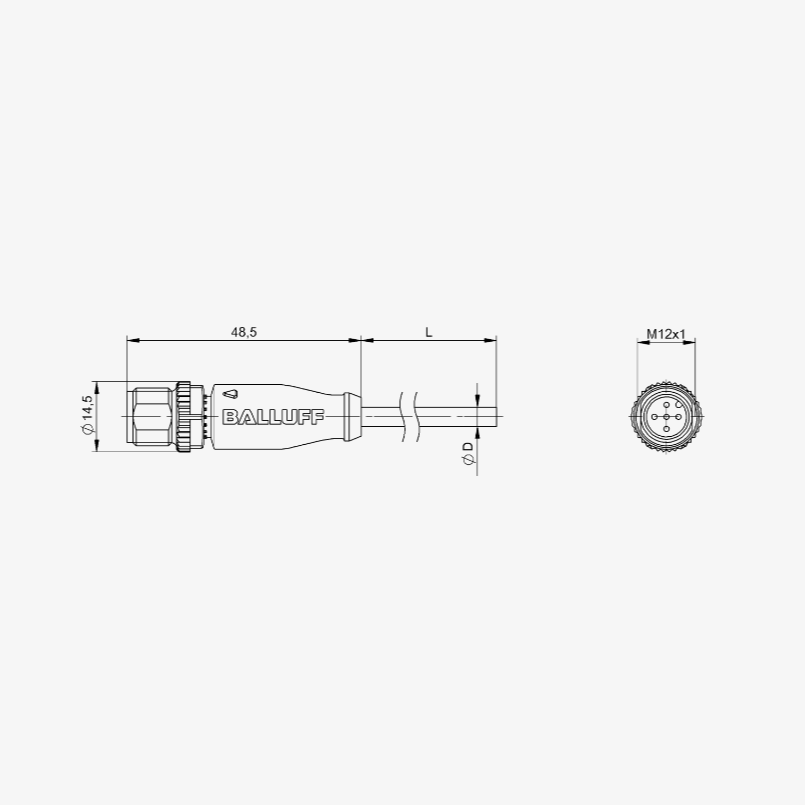 STM12M5PVC S5 - Single-Ended Cordsets