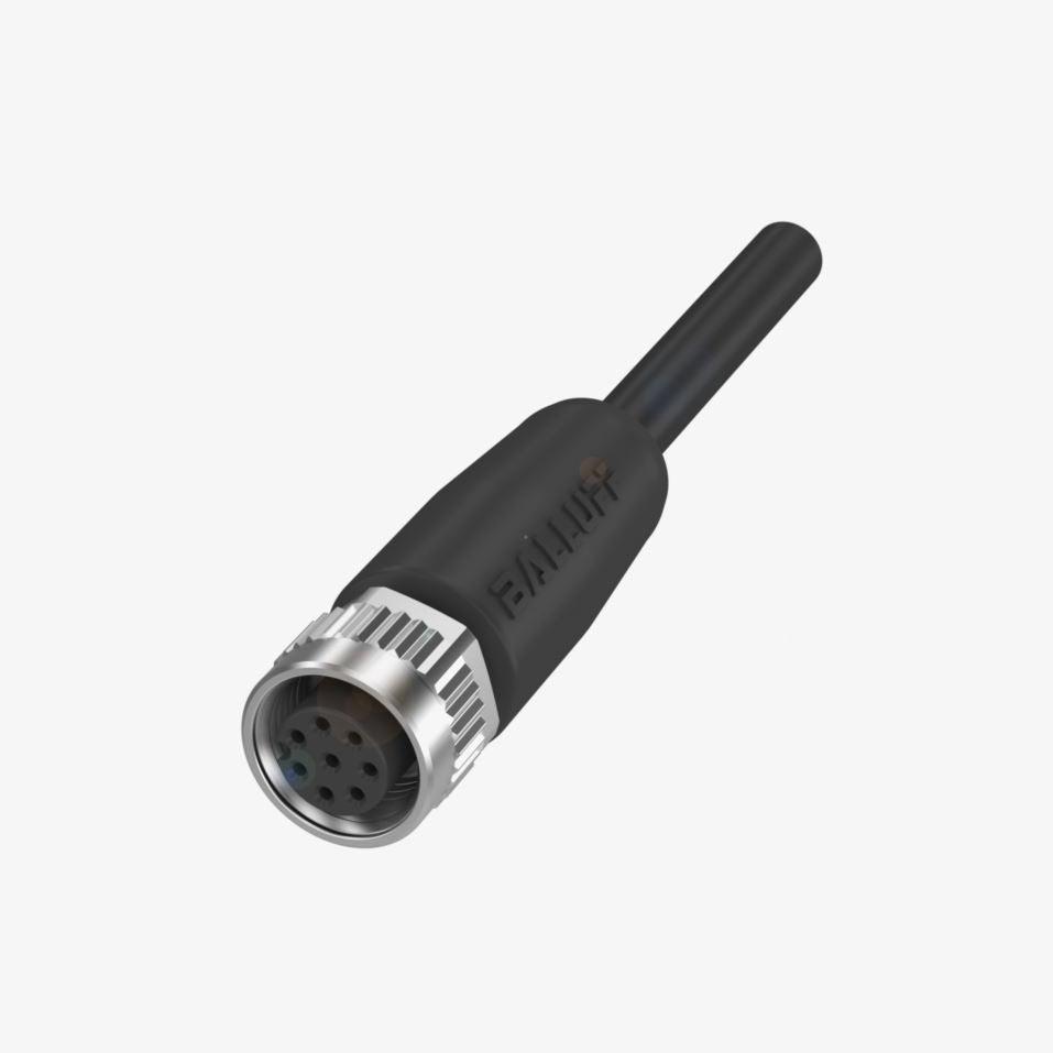 BCC0CML - Single-Ended Cordsets - M12 Straight 8pin PUR Black 30m Female