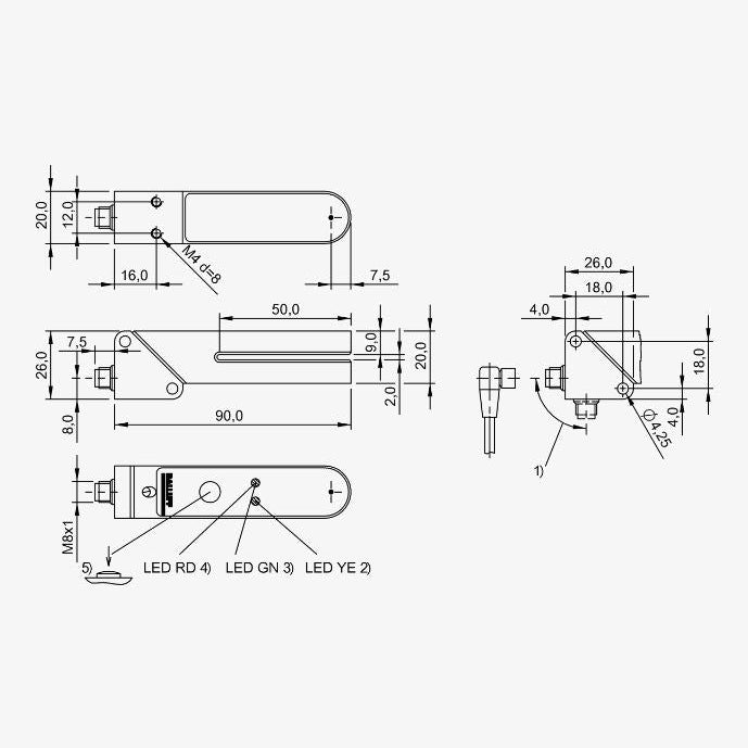 Balluff - PNP/NPN (NO/NC) - Fork Sensor BGL002L
