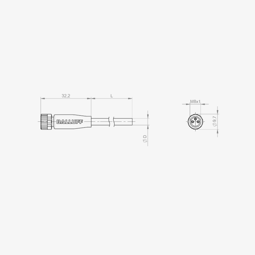 STM8F3PVC S5 - Single-Ended Cordsets