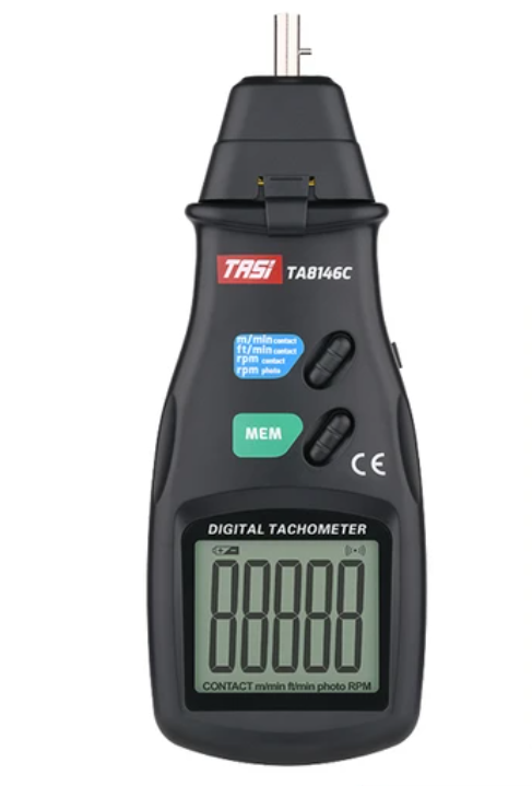 Digital LCD Display Handheld Line Speed Tachometer (RPM & m/min) - Encoder