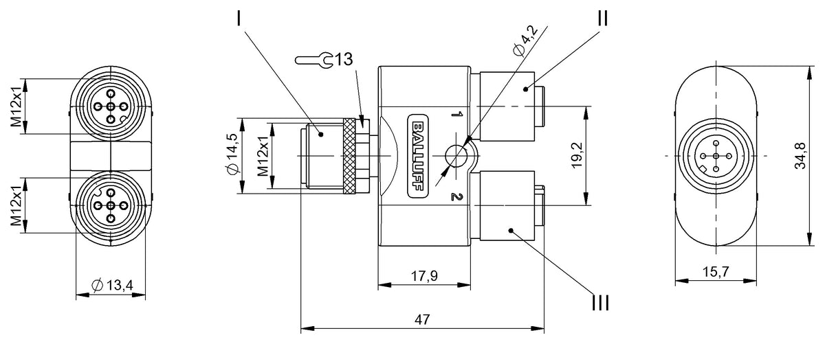Balluff BCC089P - M12 Splitter