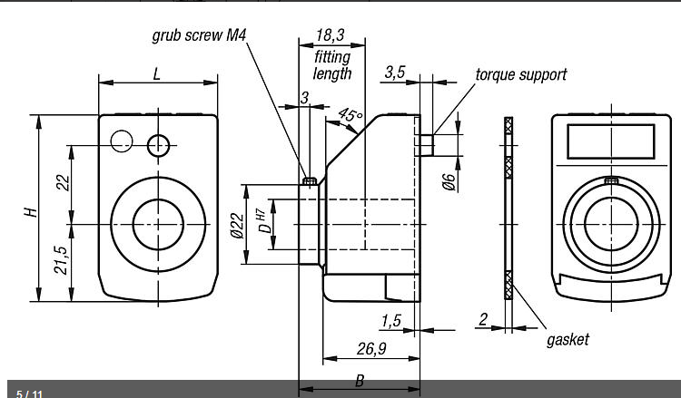 K0771 Kipp Position indicators freely programmable